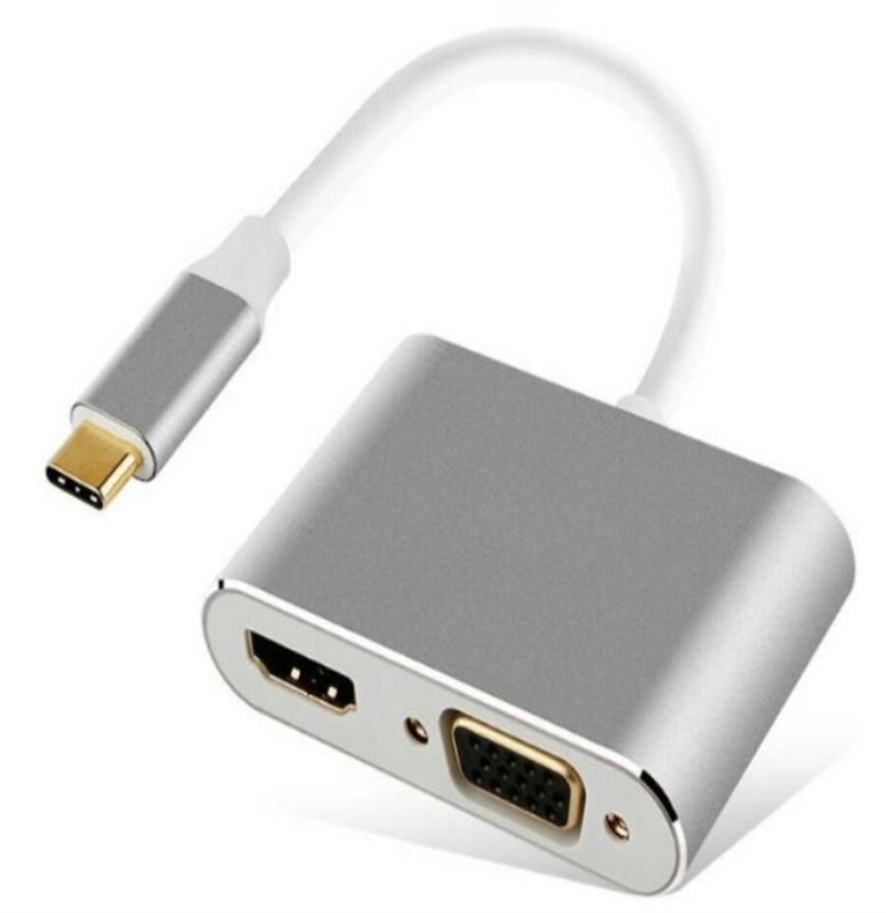 USB 集线器 - USB Type C 接 HDMI + VGA