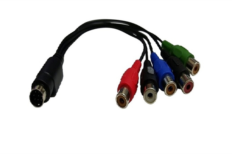 Mini DIN 8 Pin 转 5xRCA