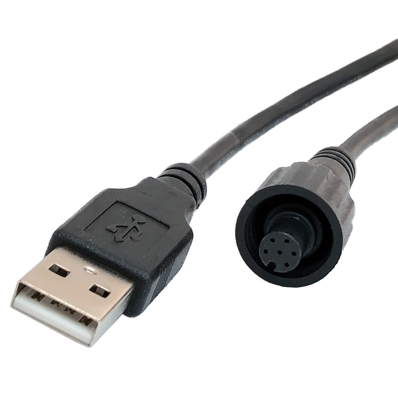 USB A公头 转 M8 6 Pin 母头线材