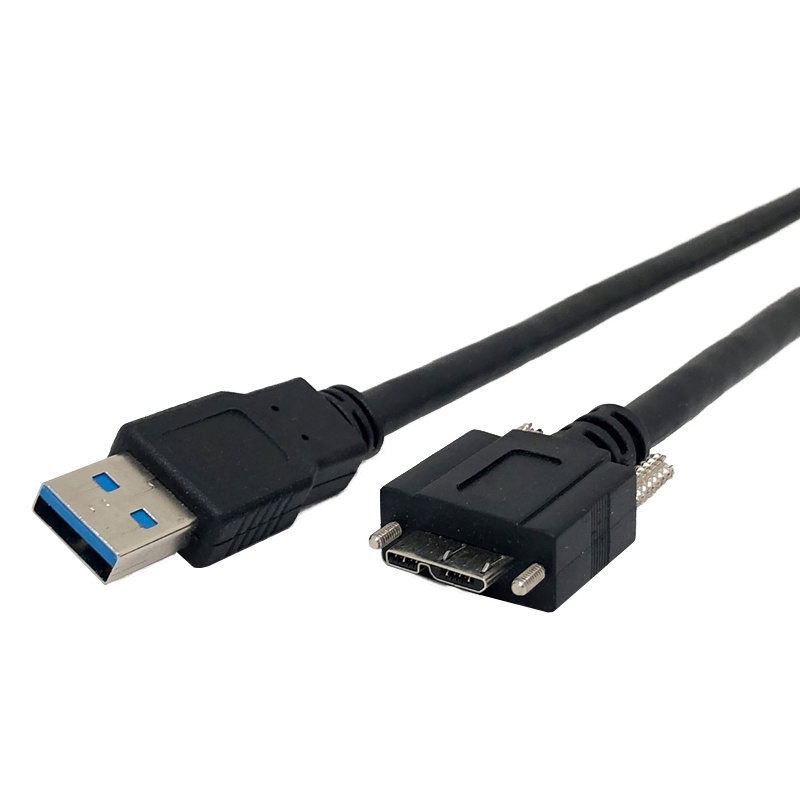 USB 3.0 A公头 转 Micro USB B带锁型线材