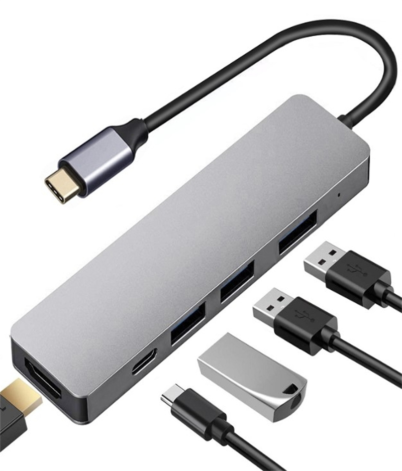 USB 集线器- USB Type C 接 HDMI + USB 3.0 + USB 2.0 x 2 + USB PowerDelivery快充