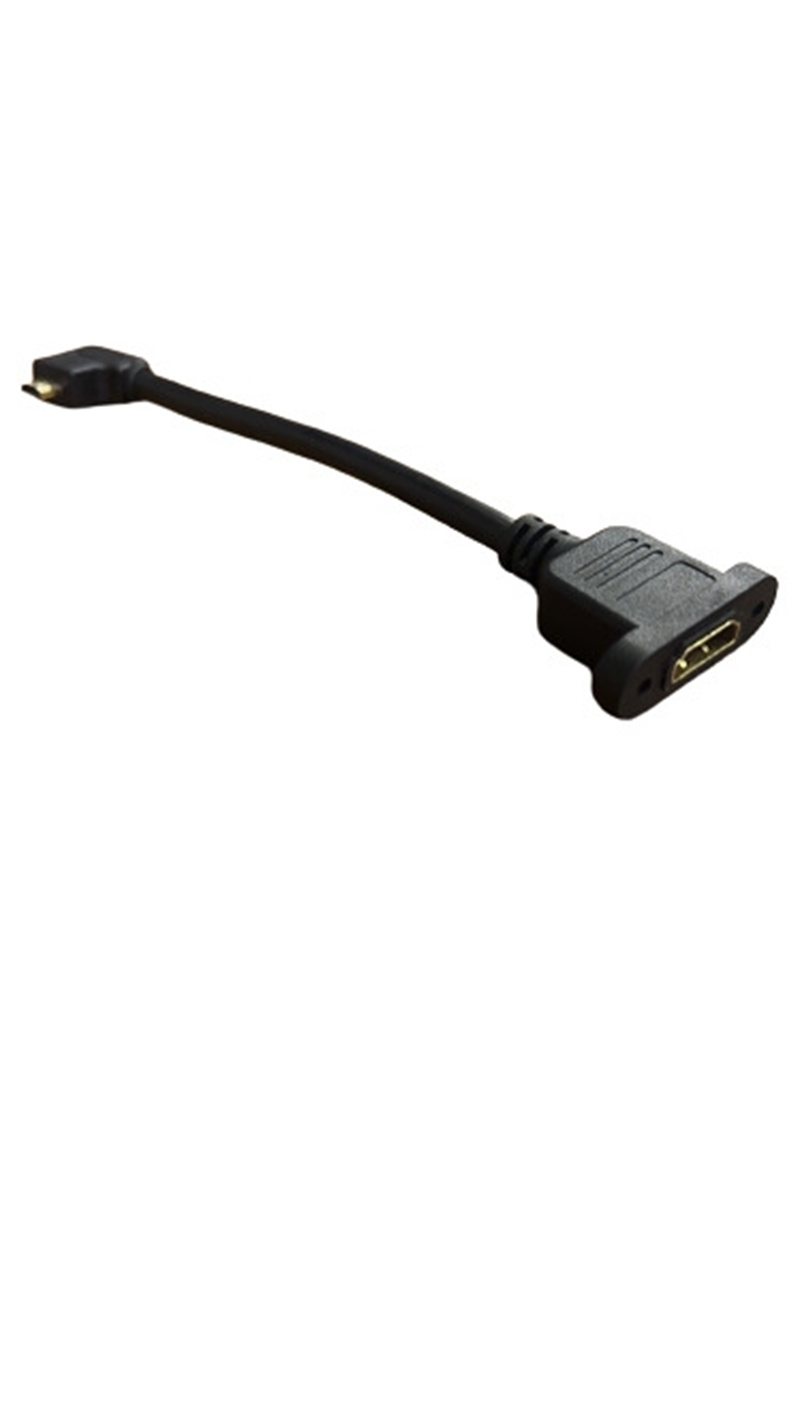 HDMI AF (带螺母)TO HDMI TYPE D 90度