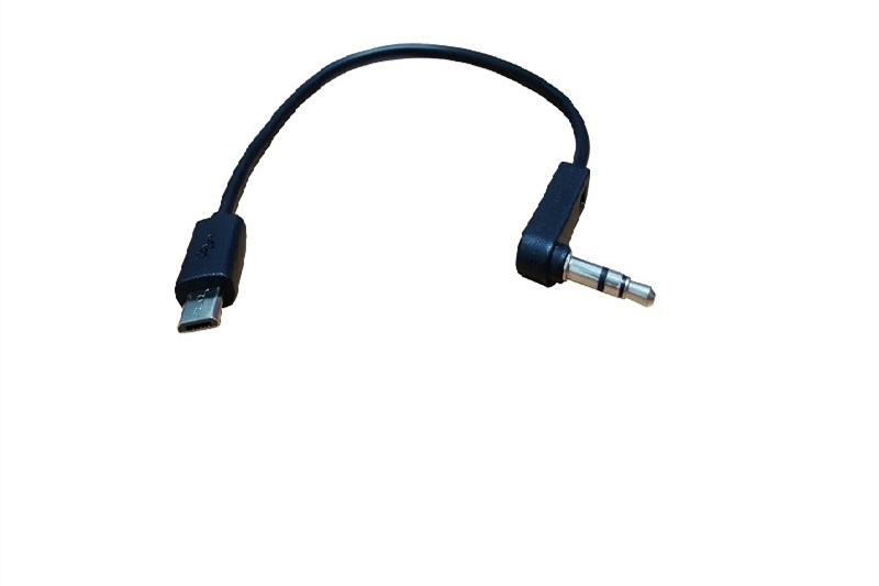 音源线 - 3.5mm 90度接头 转 Micro USB